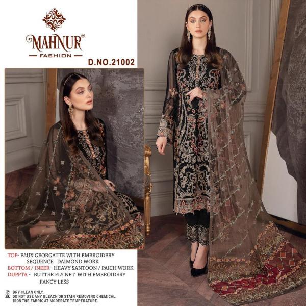 Mahnur Vol 21 Fancy Occasional Georgette Designer Pakistani Suit Collection